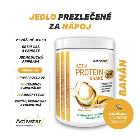 Activ Protein shake Banán 480 g